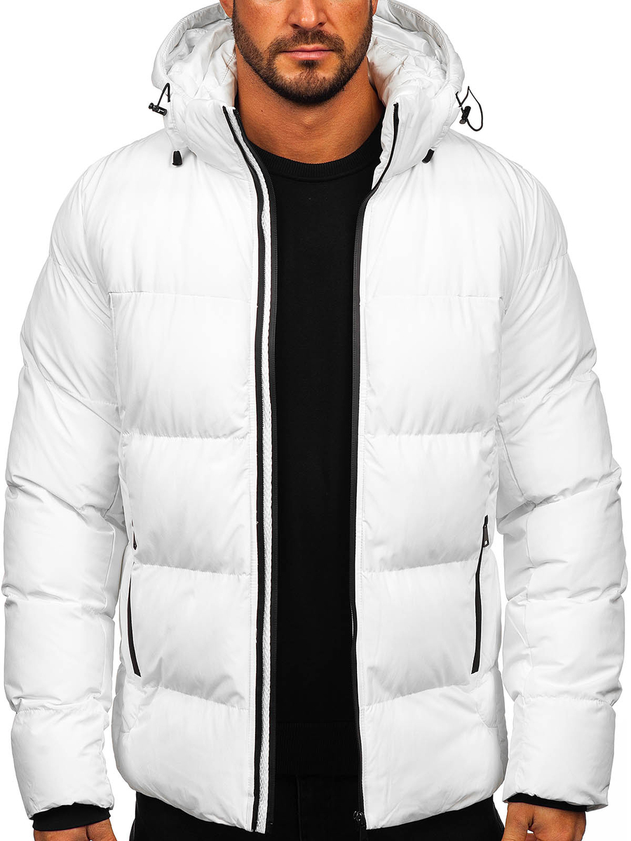 Chaqueta deportiva de invierno para hombre blanco Bolf HH011