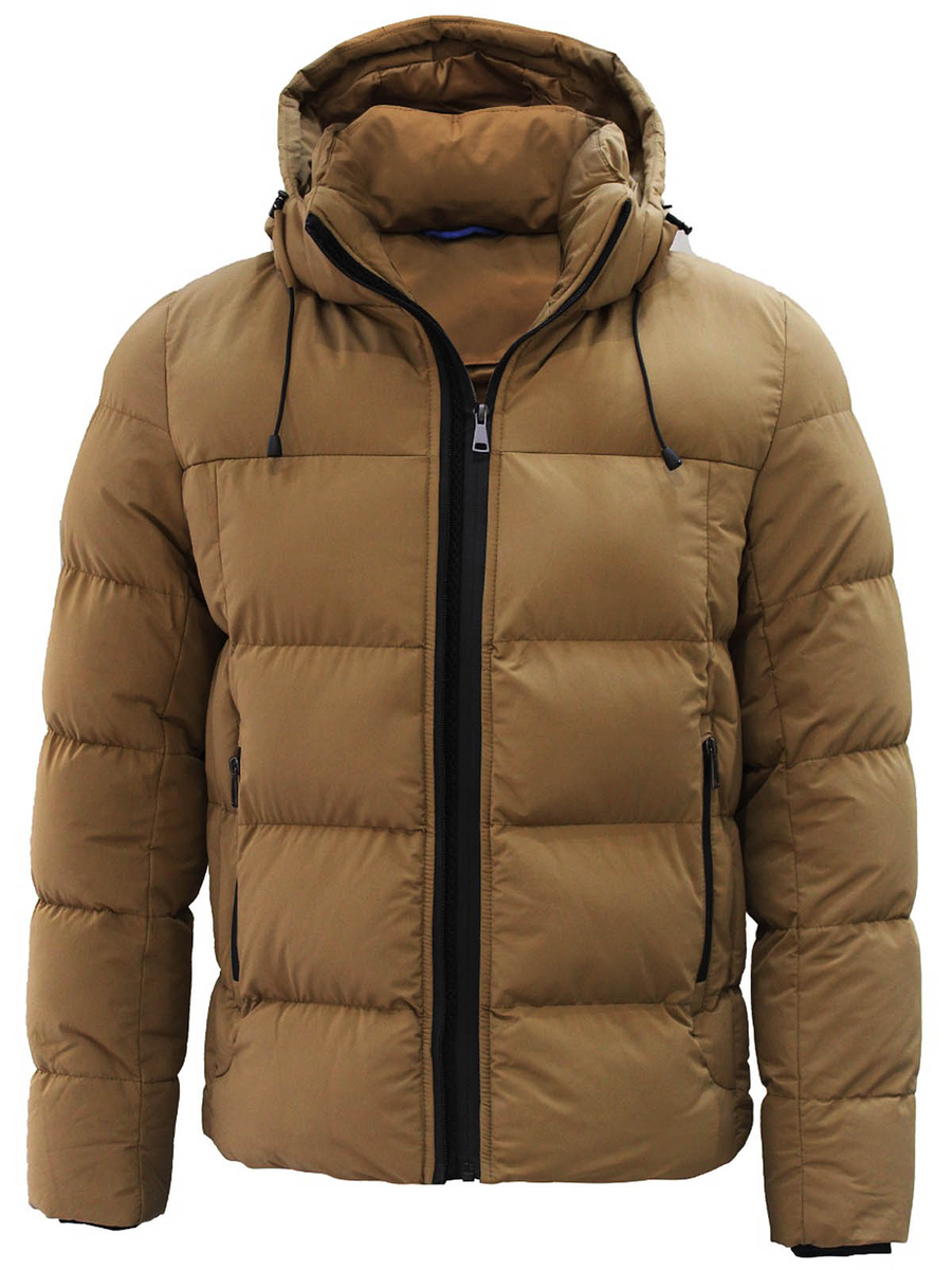 Abrigo de invierno cruzado camel para hombre con cuello alto Bolf 8801 CAMEL