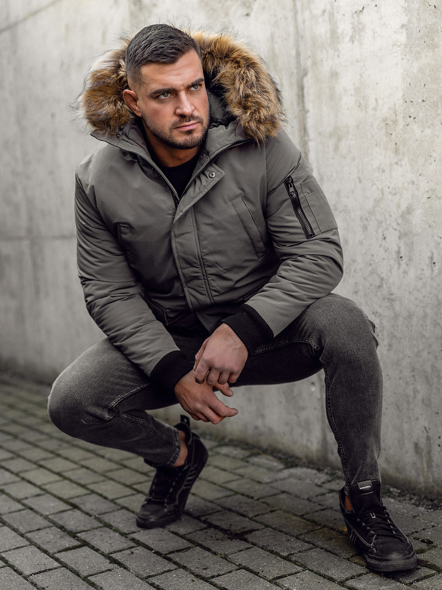 Chaqueta de invierno para hombre grafito Bolf 2019