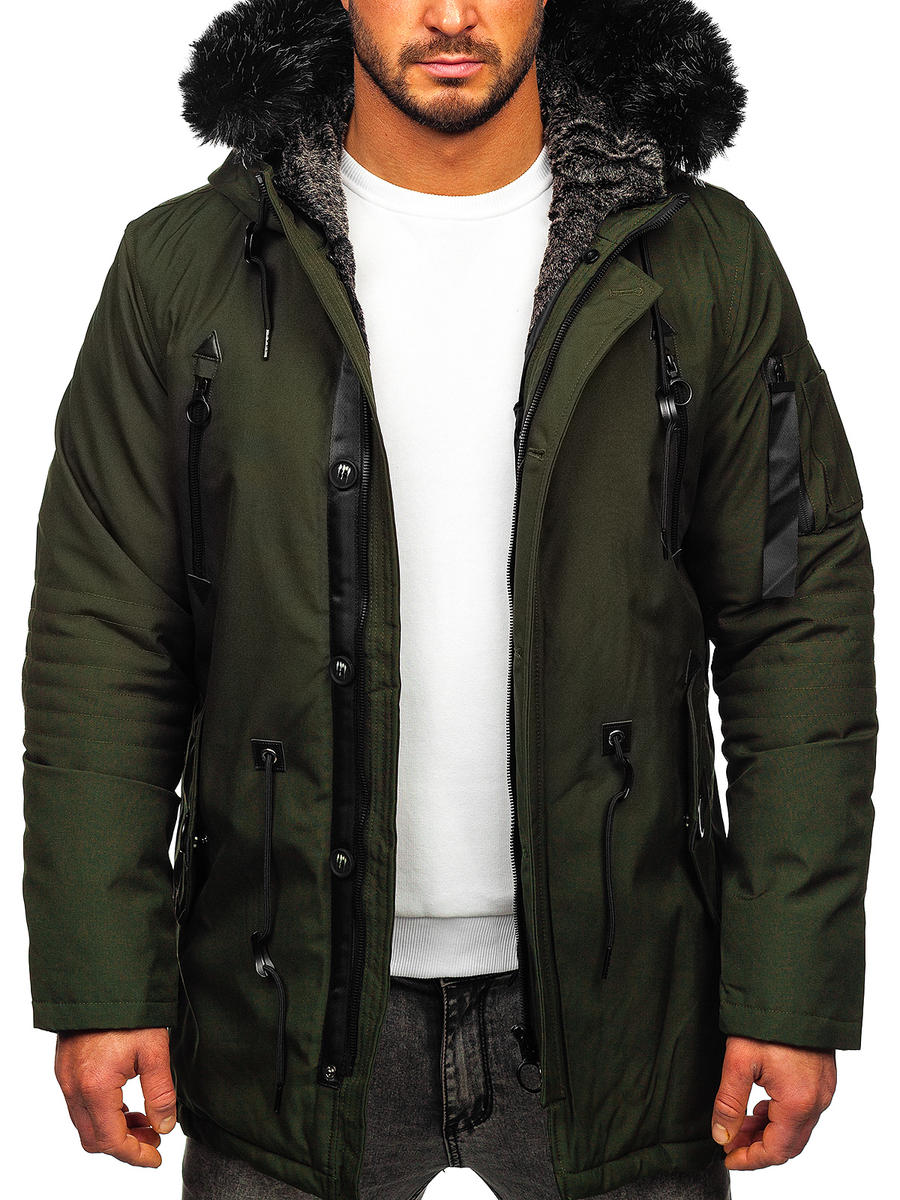 Chaqueta invierno parka para hombre verde Bolf 1068