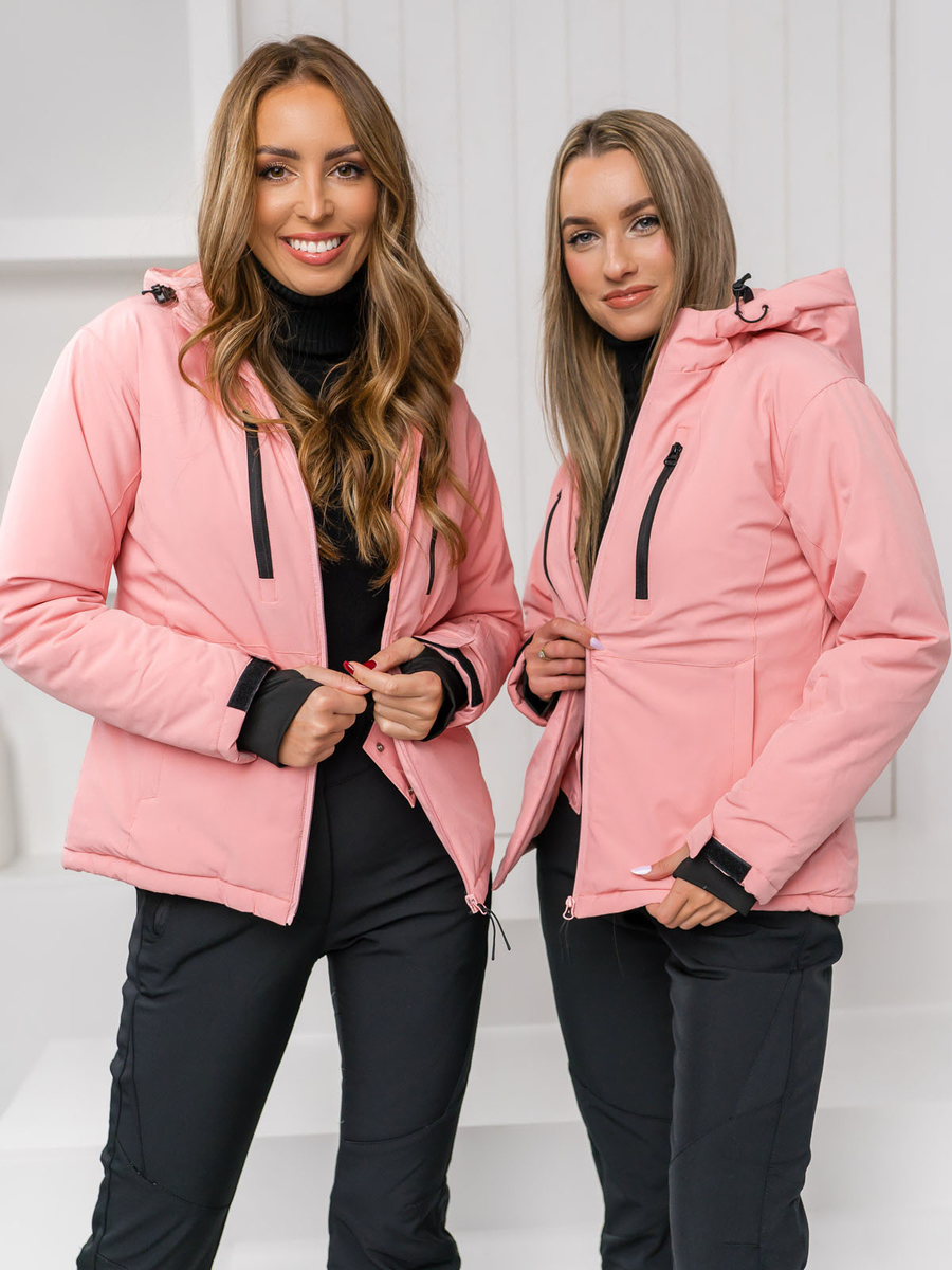 Chaqueta deportiva de invierno para mujer rosa claro Bolf HH012B