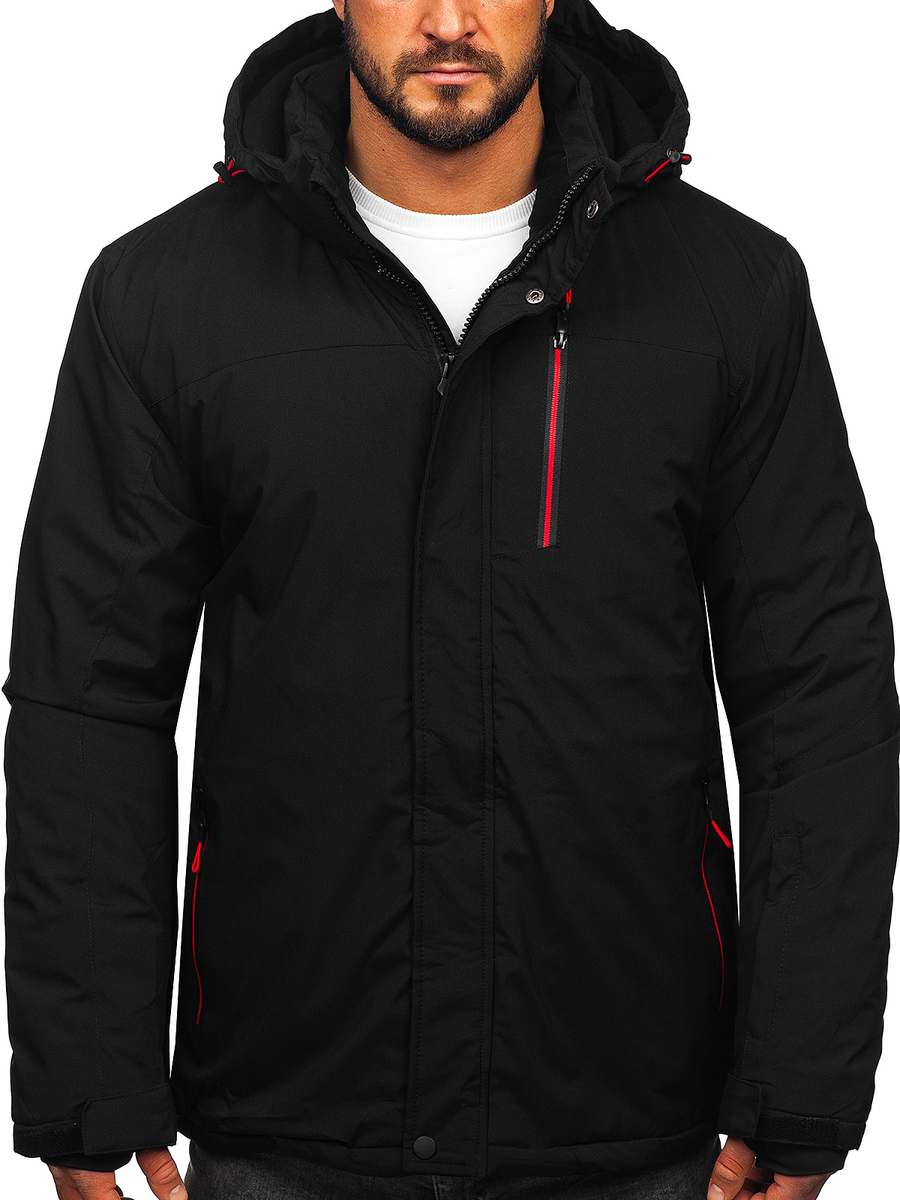 Chaqueta esquí deportiva de invierno para hombre negro y rojo Bolf 7097  NEGRO Y ROJO