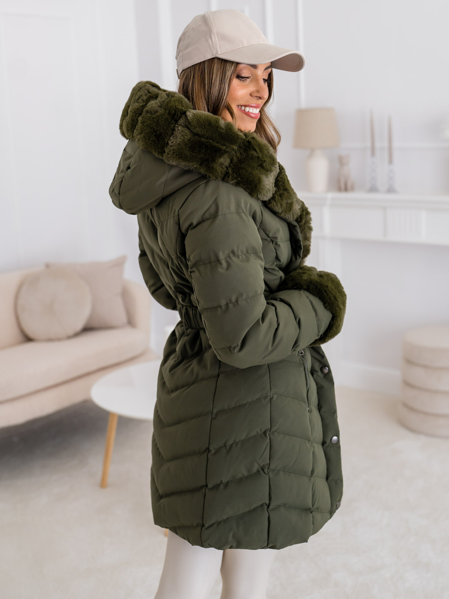 Chaqueta verde caqui mujer hot sale