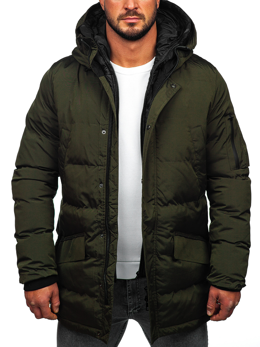 fusión puerta aleación Chaqueta parka acolchada de invierno para hombre caqui Bolf 5M790 KHAKI