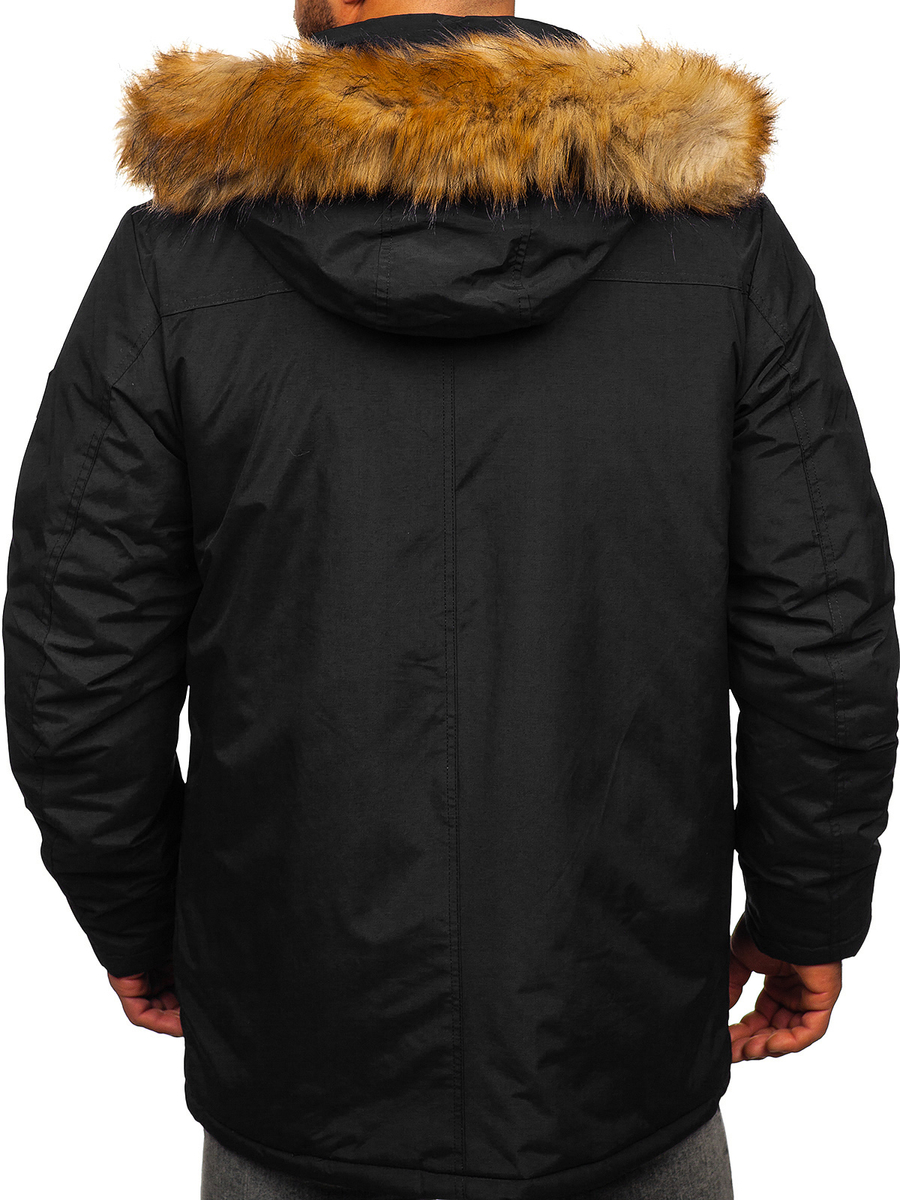 Chaqueta parka alaska de invierno para hombre negro Bolf WX032 NEGRO