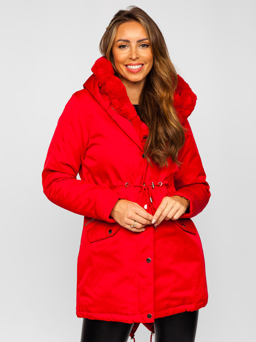 Chaqueta con capucha de para mujer rojo Bolf 5M762 ROJO