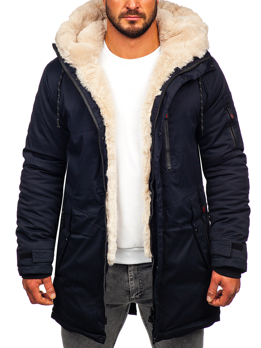 Chaqueta parka de invierno para hombre azul oscuroBolf 22M39