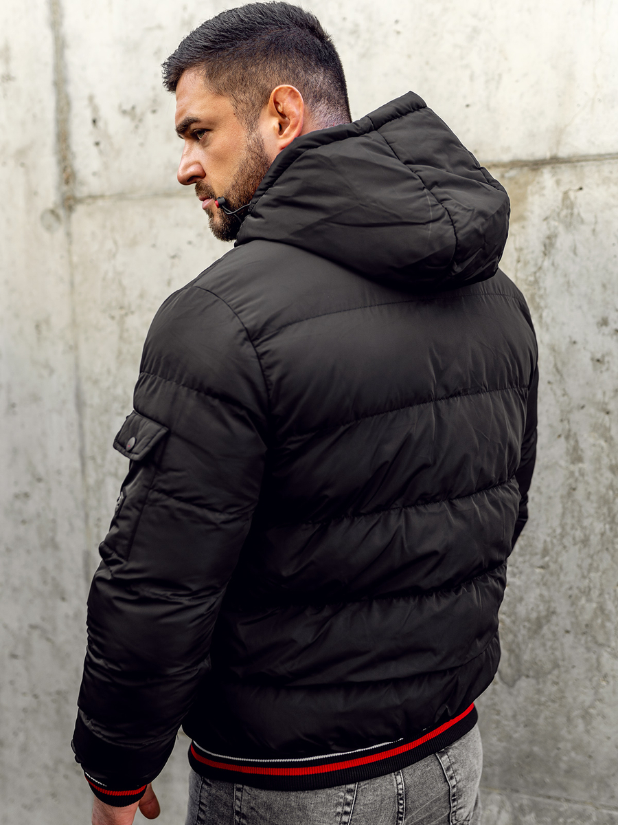 reversible de invierno para hombre negro y rojo Bolf 7410