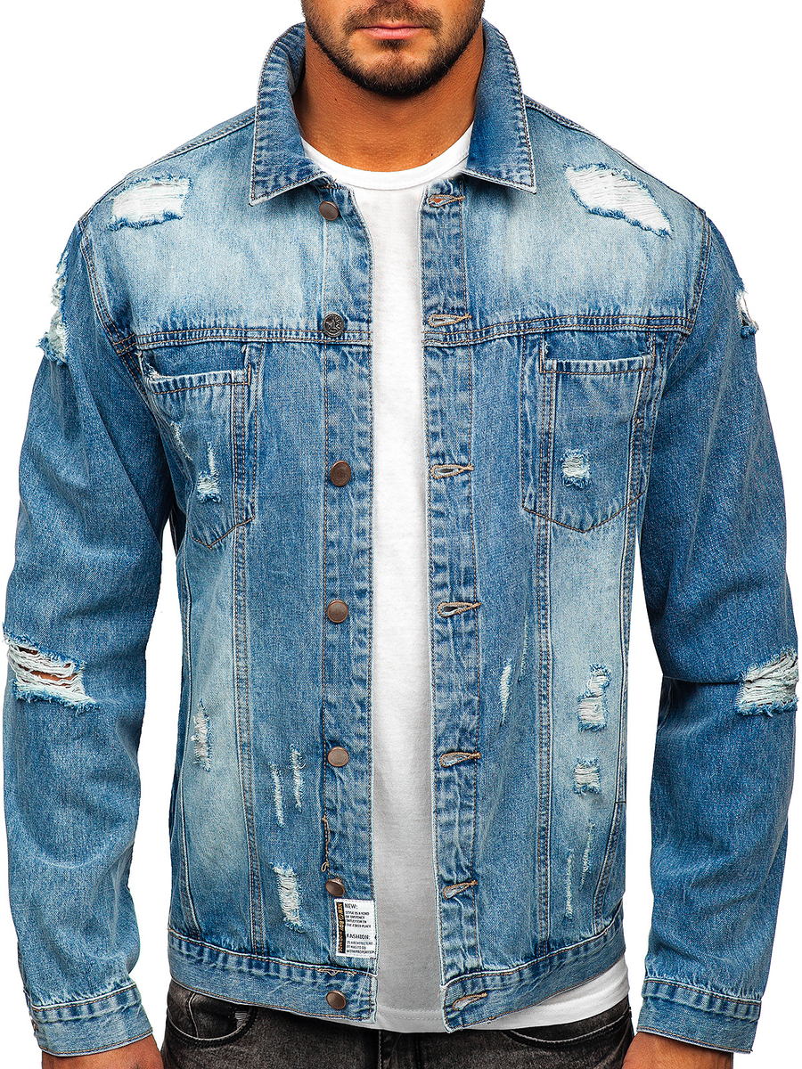 Chaqueta vaquera para hombre gris Bolf MJ501G