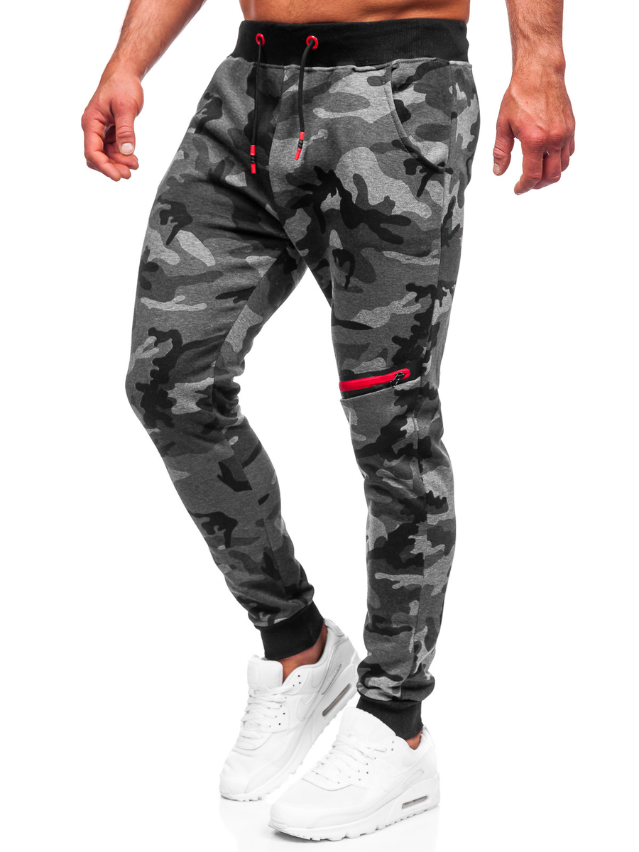 Adquisición Tumor maligno abuela Pantalón camuflaje de chándal para hombre grafito Bolf KK04 GRIS GRAFITO