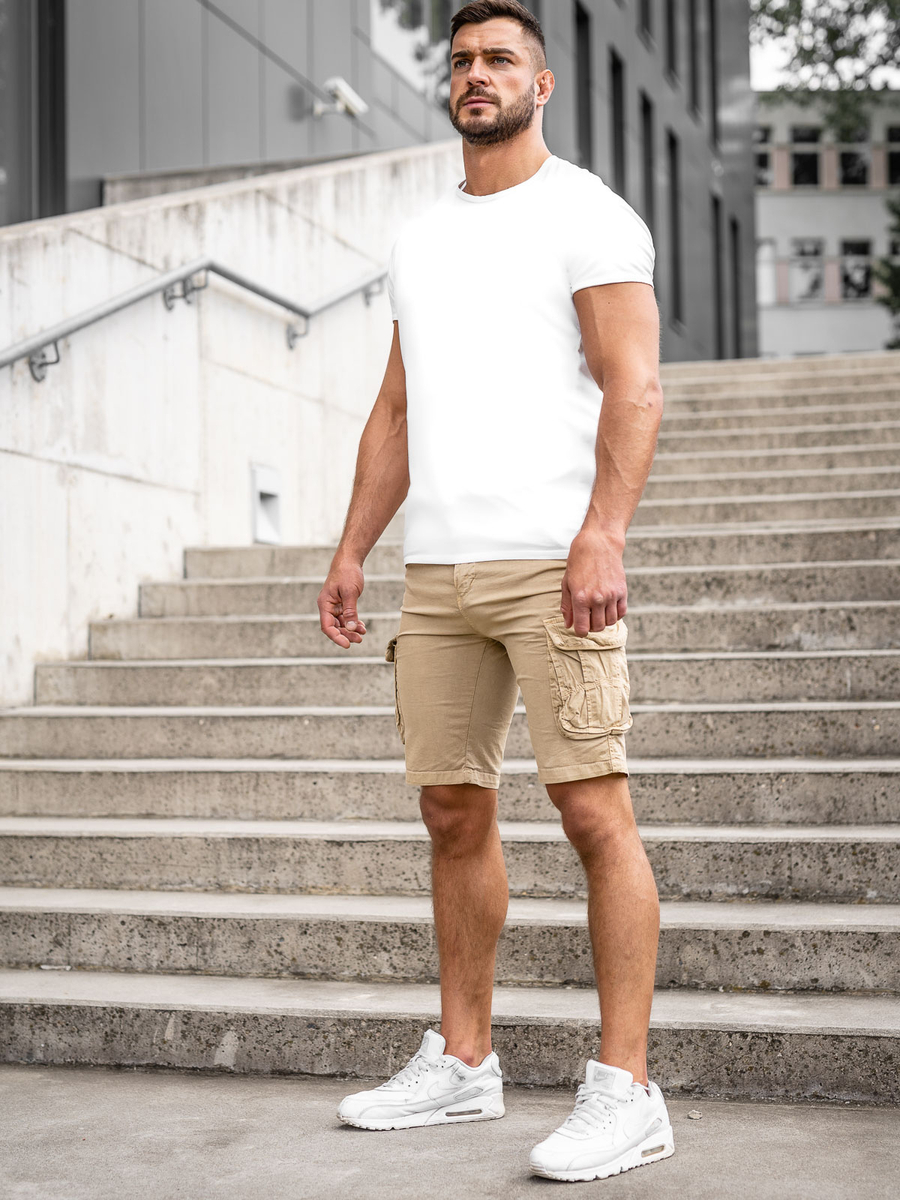 Total 94+ imagen outfit con short beige hombre