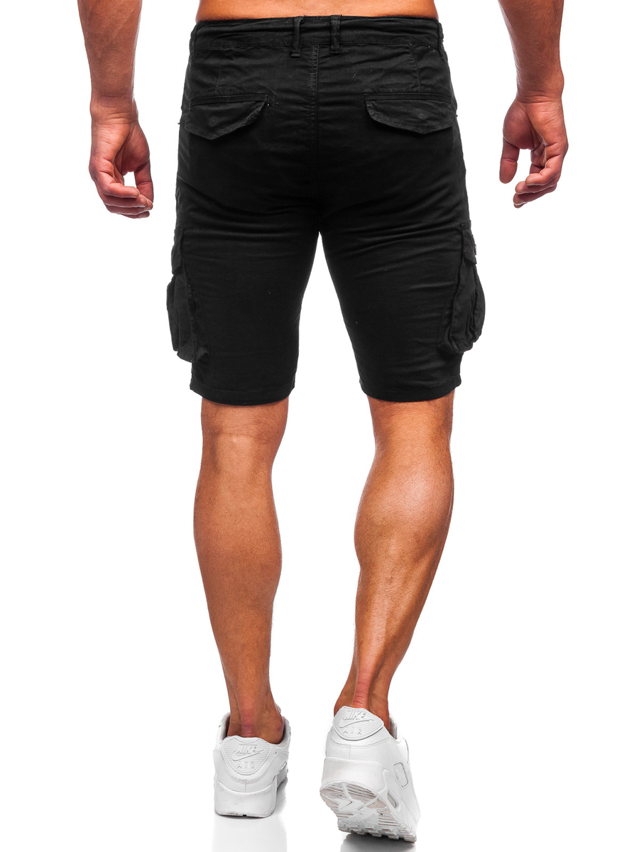  NP - Bermudas de verano para hombre, Negro, XL : Ropa