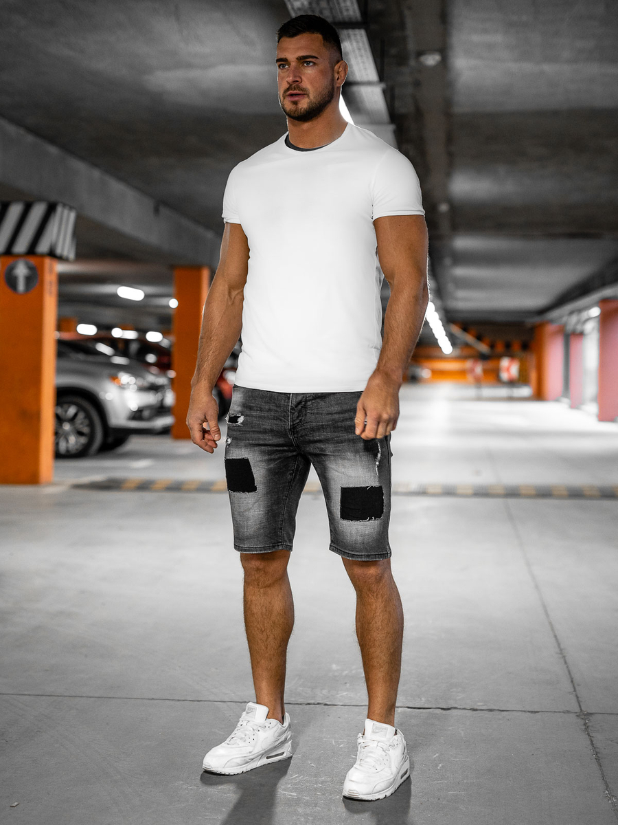 Vaquero corto negro hombre outlet