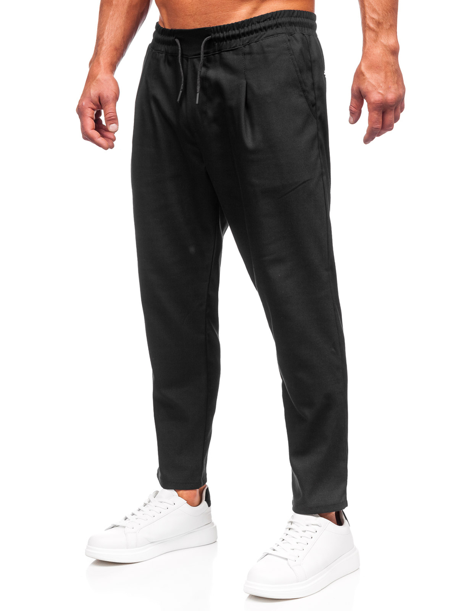 Pantalon de sales tela negro hombre