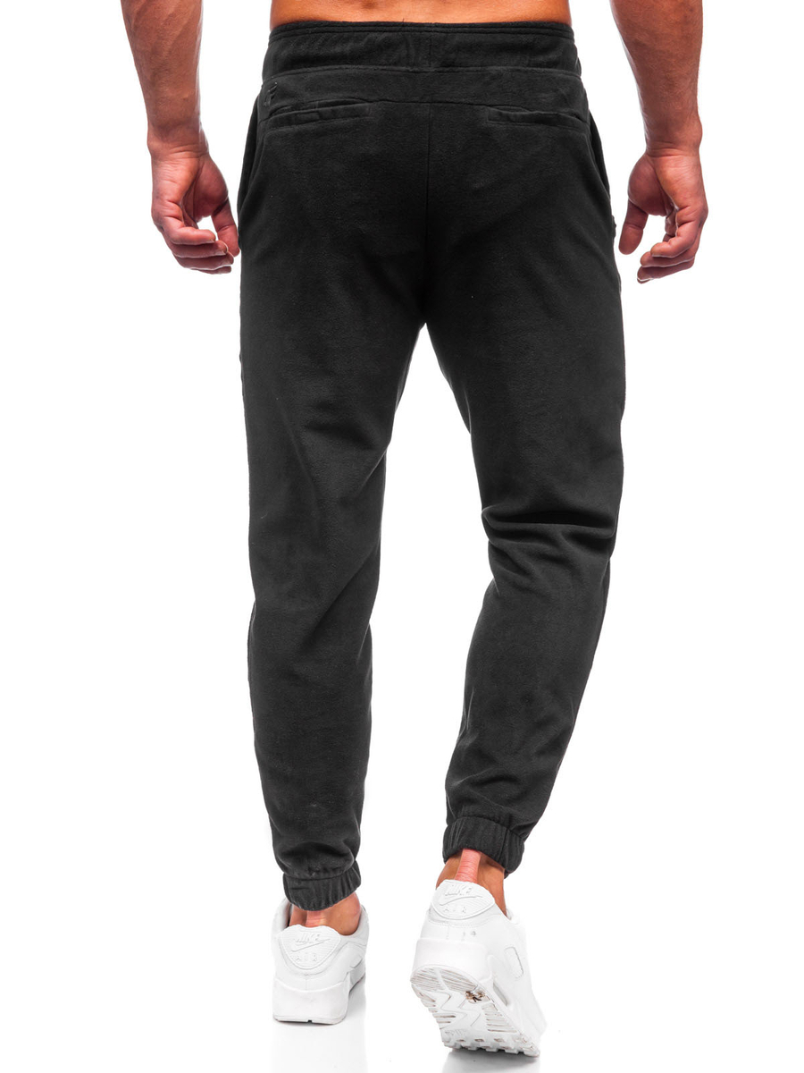 Under Armour Pantalones de chándal de forro polar negro para hombre