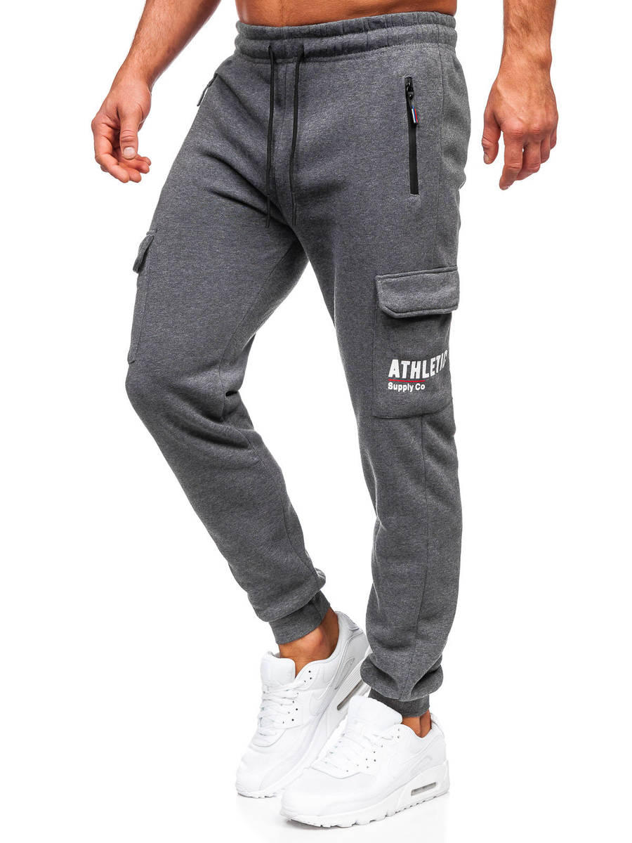 Pantalón de chándal jogger para hombre azul oscuro Bolf K10336A