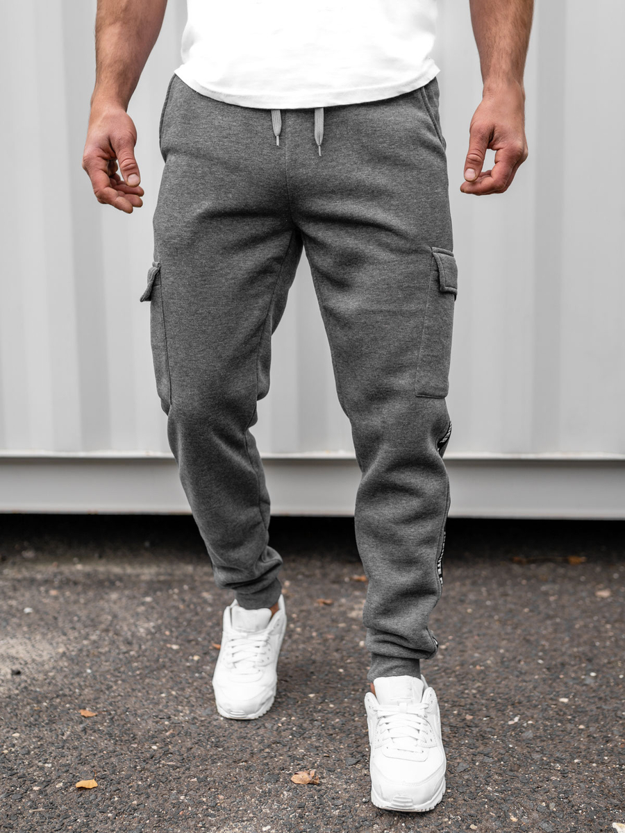 jogger de chándal cargo hombre gris Bolf JX8715B GRIS