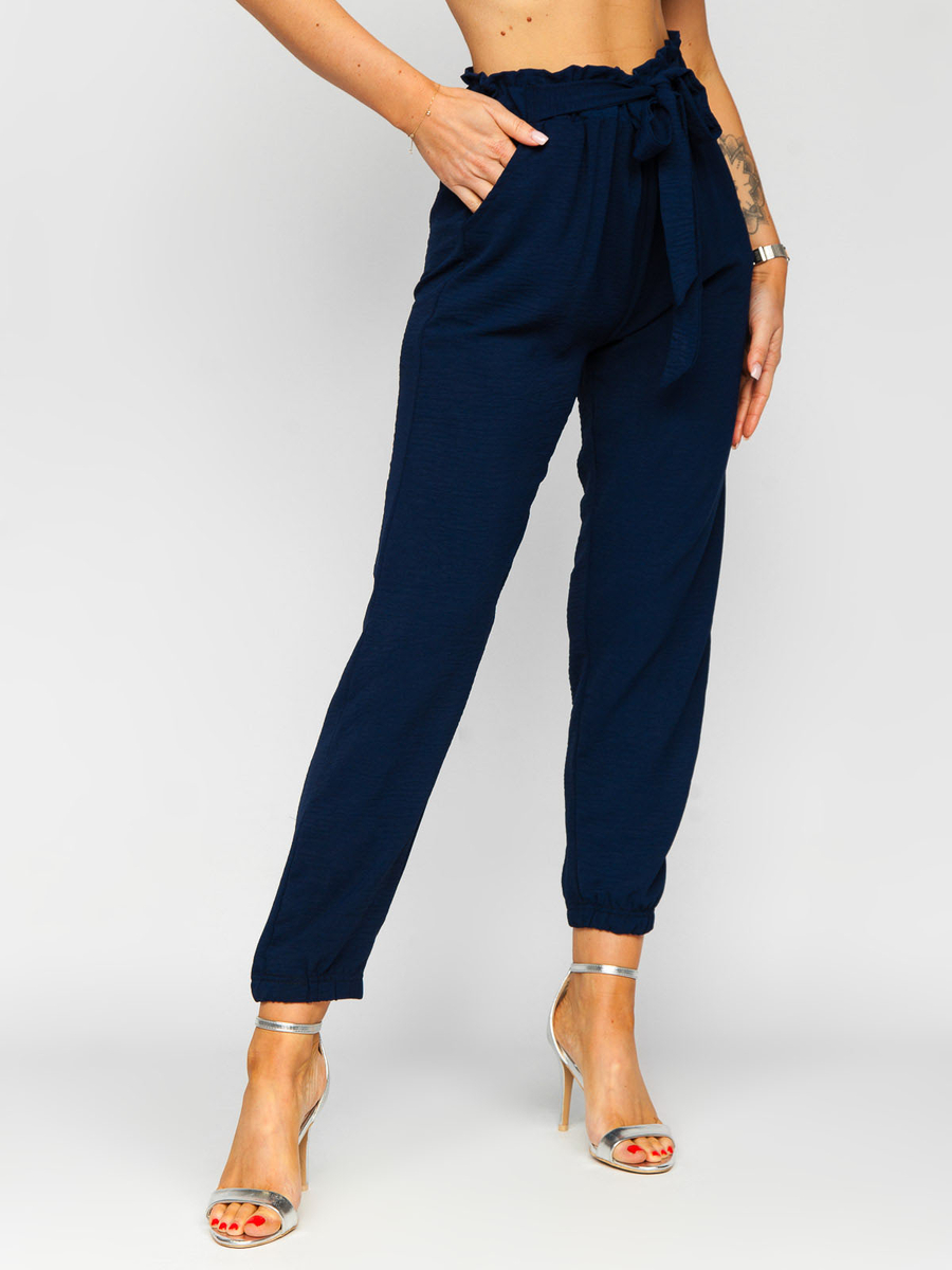 Conmemorativo policía Desnatar Pantalón jogger de tela para mujer azul oscuro Bolf W5076 AZUL OSCURO