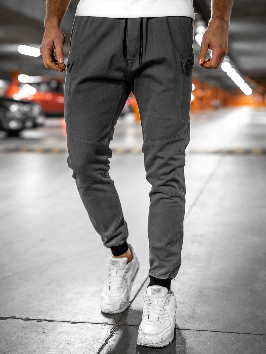 Pantalones deportivos grises deals