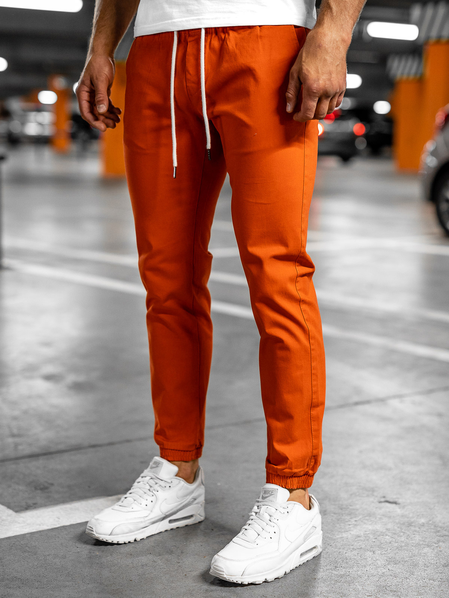 Pantalón jogger para hombre naranja naranja