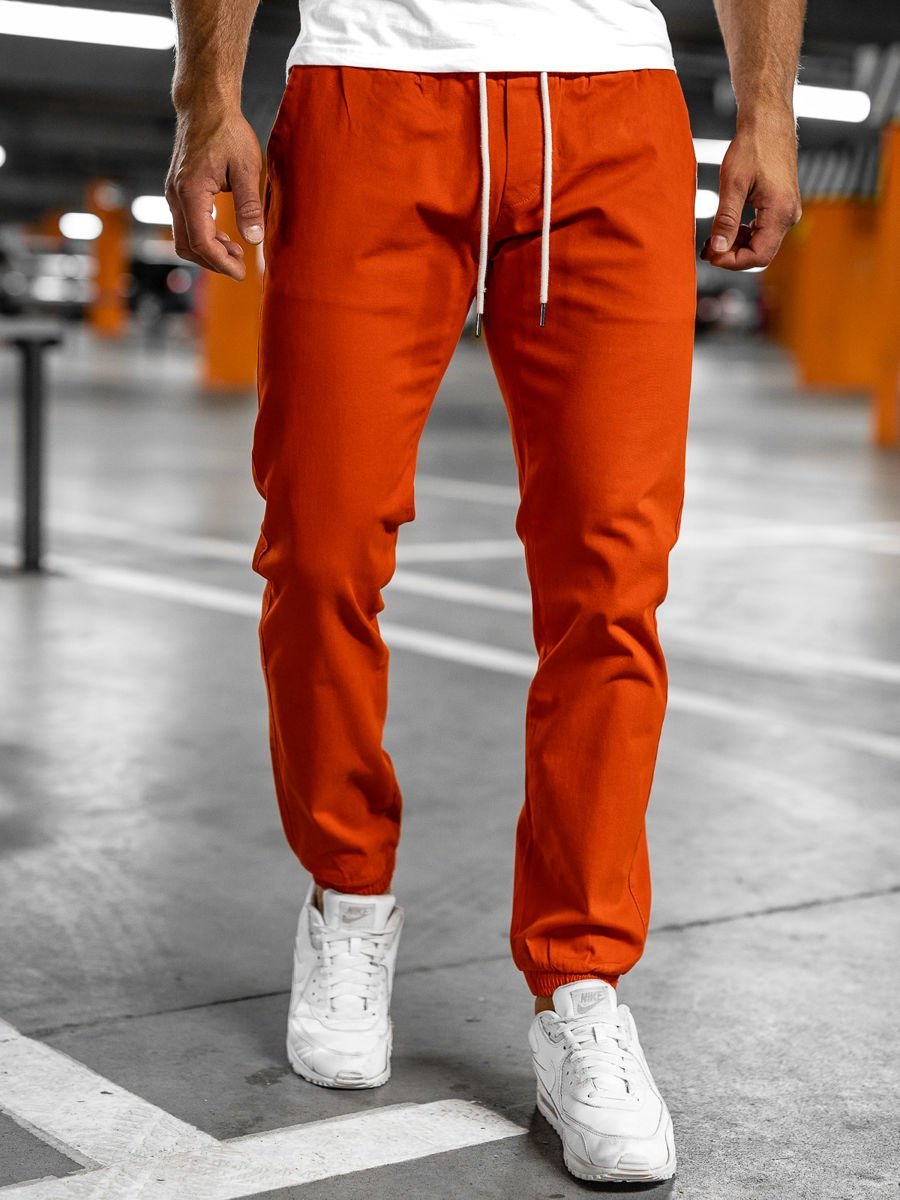 Pantalón jogger para hombre naranja oscuro Bolf 1145
