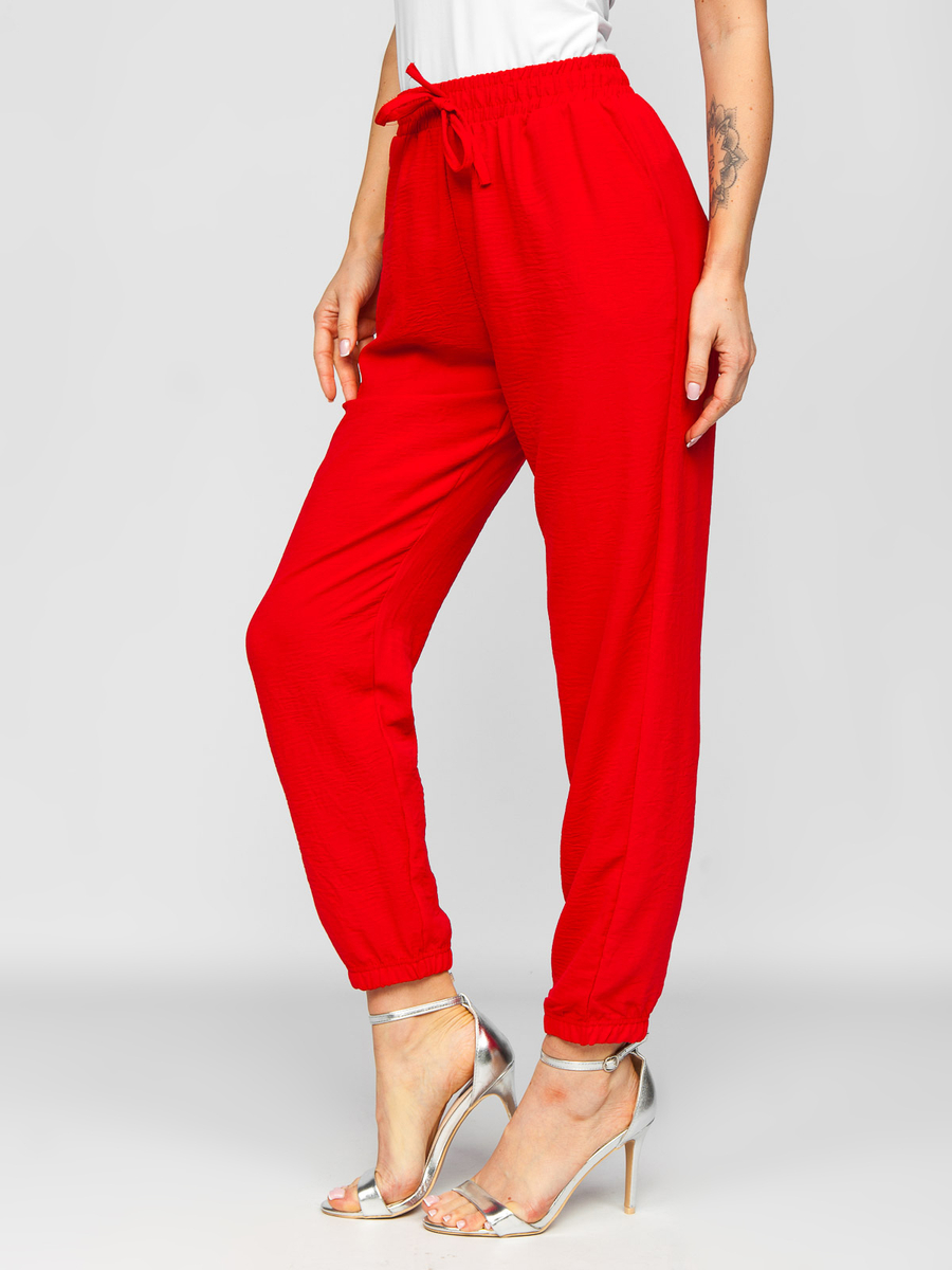 Pantalón jogger para mujer rojo Bolf W5071 ROJO