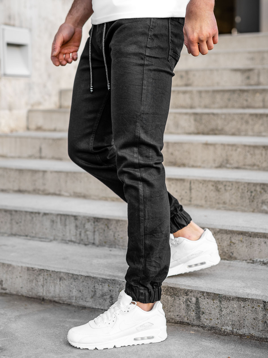 Pantal n jogger vaquero para hombre color negro Bolf 60033W0