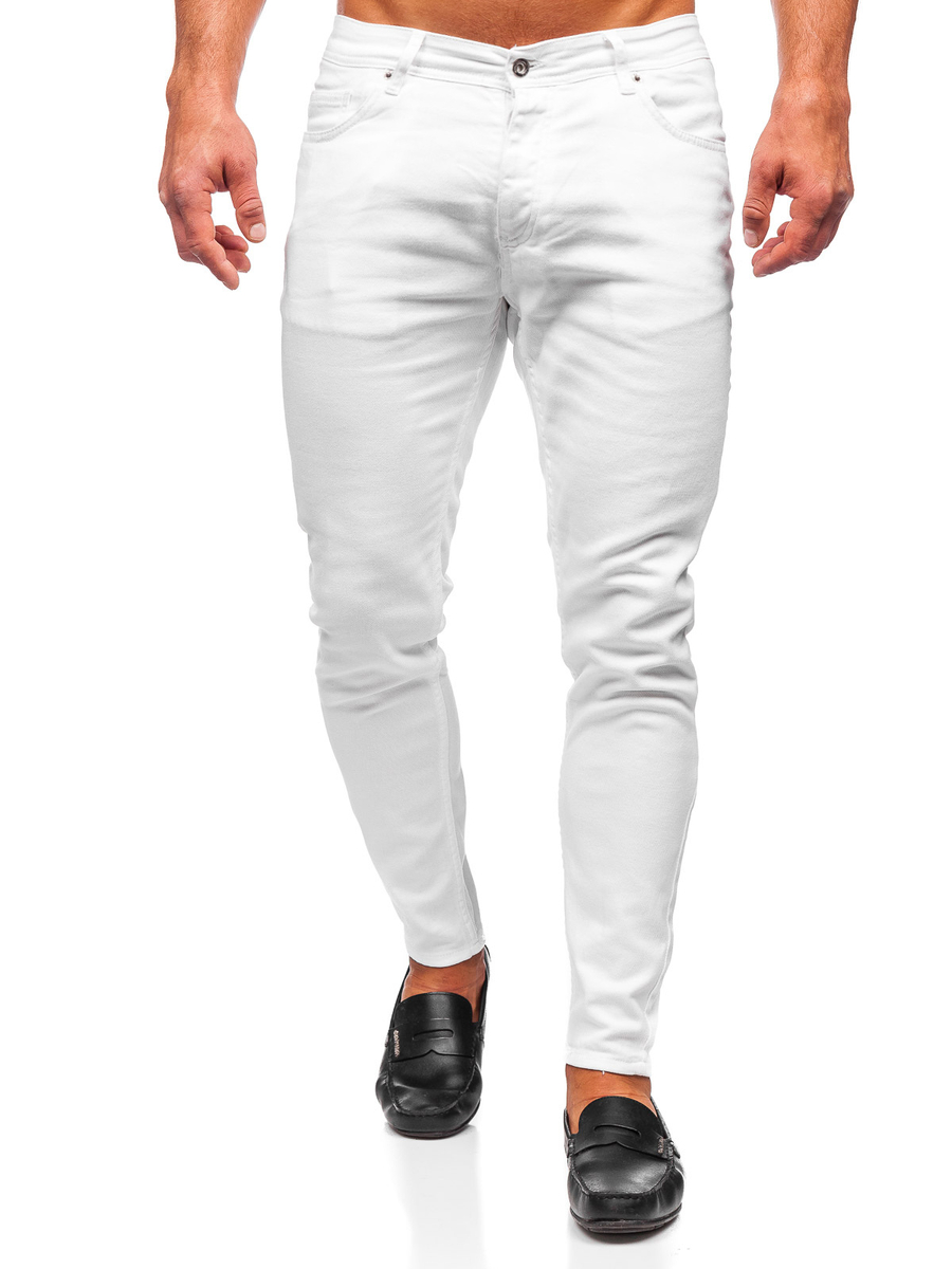 Pantalón vaquero skinny fit para hombre blanco Bolf R927