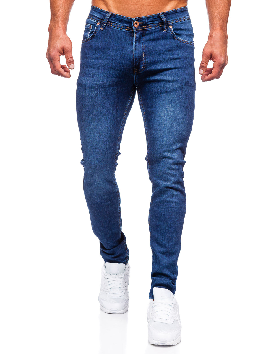 Pantalon vaquero slim fit para hombre azul oscuro Bolf 6147
