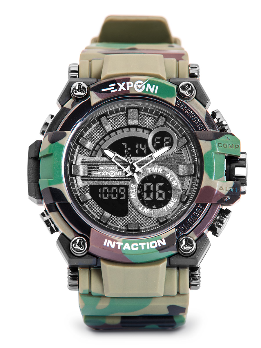 Reloj de pulsera camuflaje para hombre caqui Bolf 3258 KHAKI