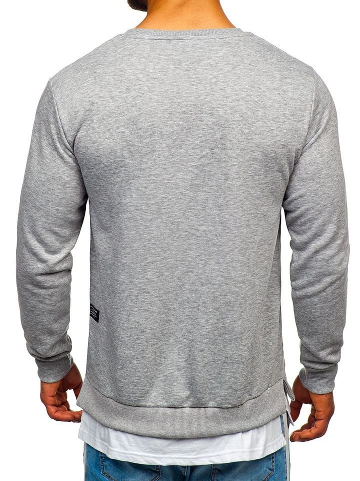 Sudadera con capucha para hombre gris Bolf 11116