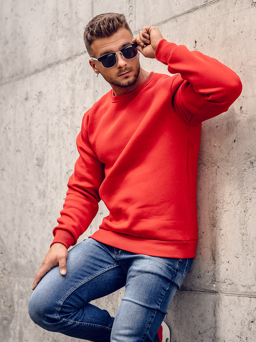 Sudadera roja capucha de Ropa de punto para Hombre