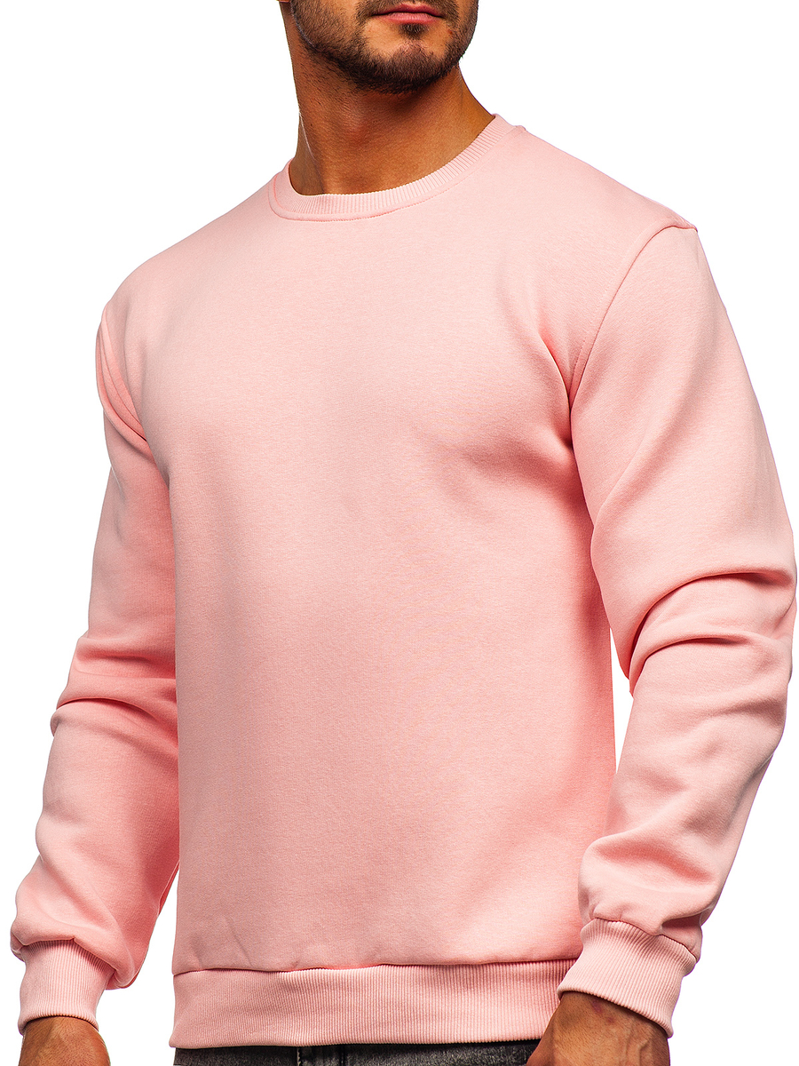 Sudadera gruesa sin capucha para hombre rosa claro Bolf 2001