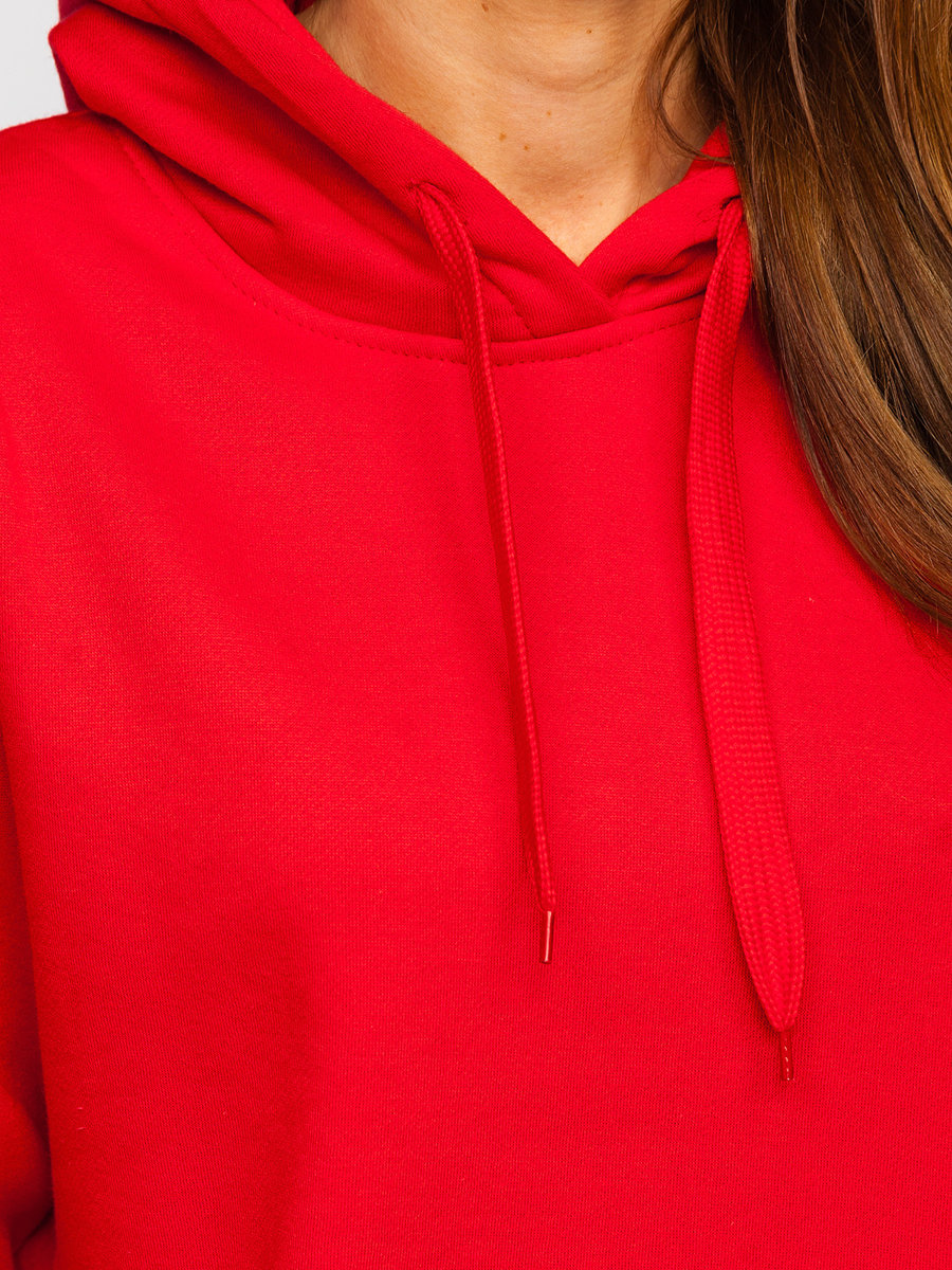 Sudadera con capucha para mujer rojo YS10005-A