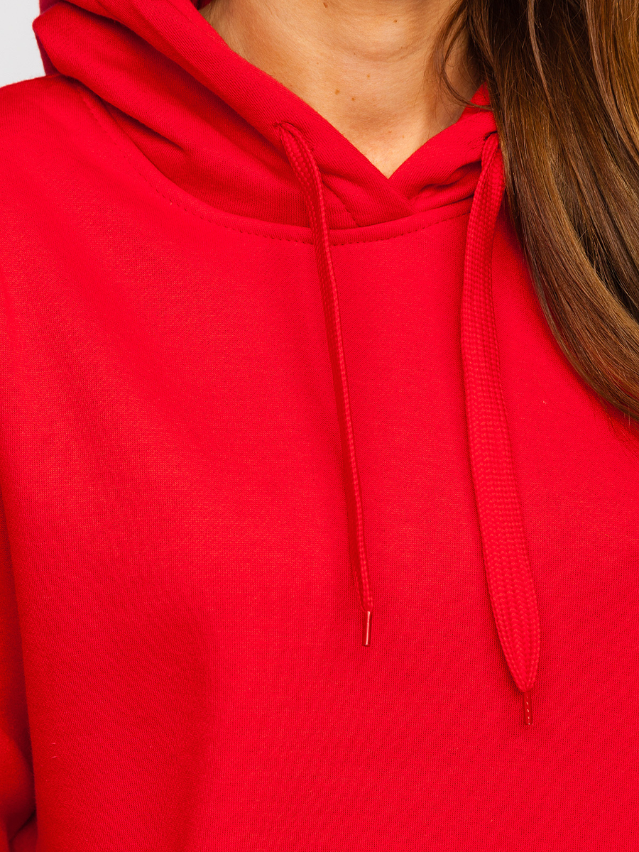 Sudadera con capucha para mujer rojo YS10005-A