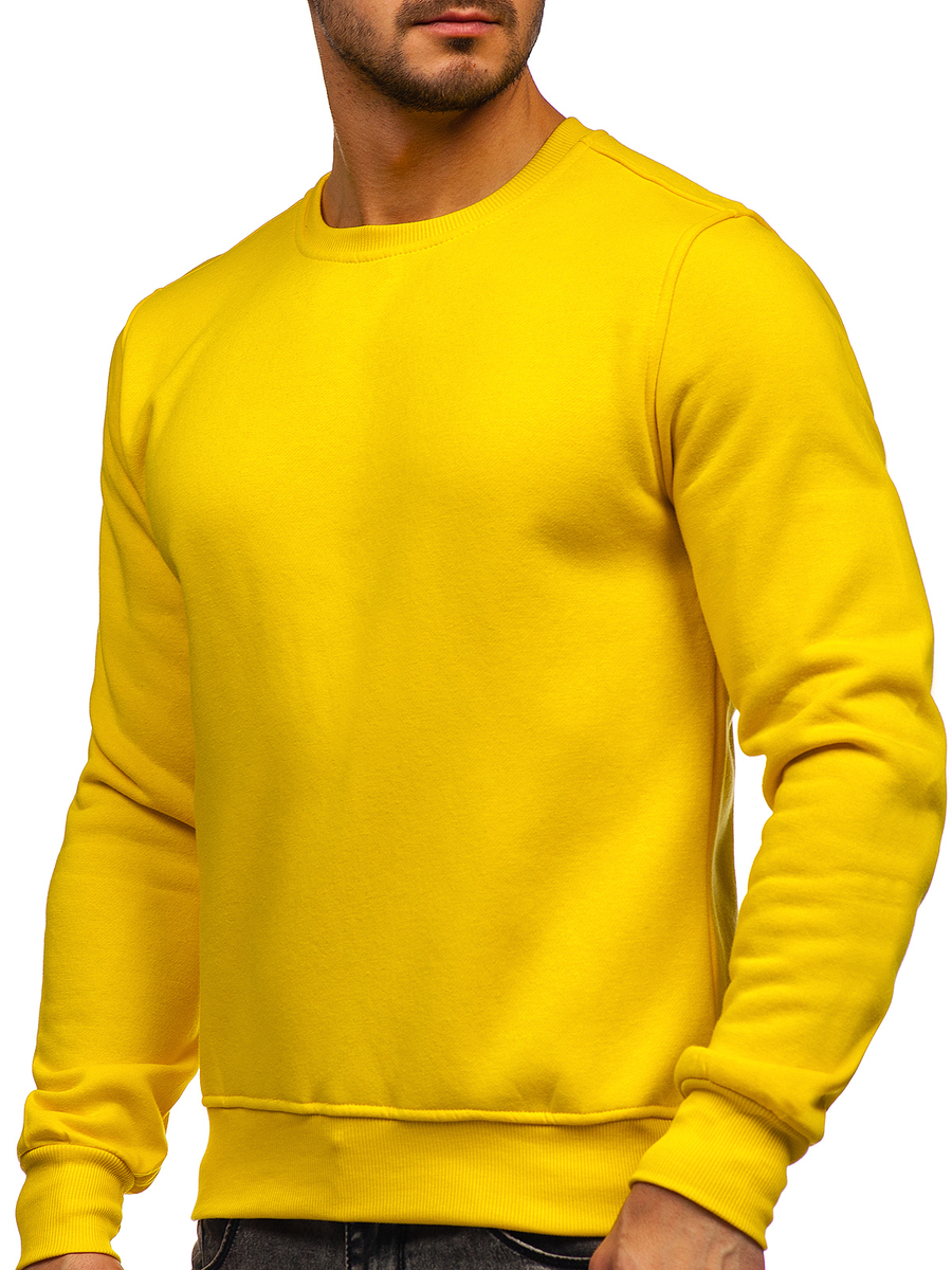 Sudadera amarilla sin capucha clearance