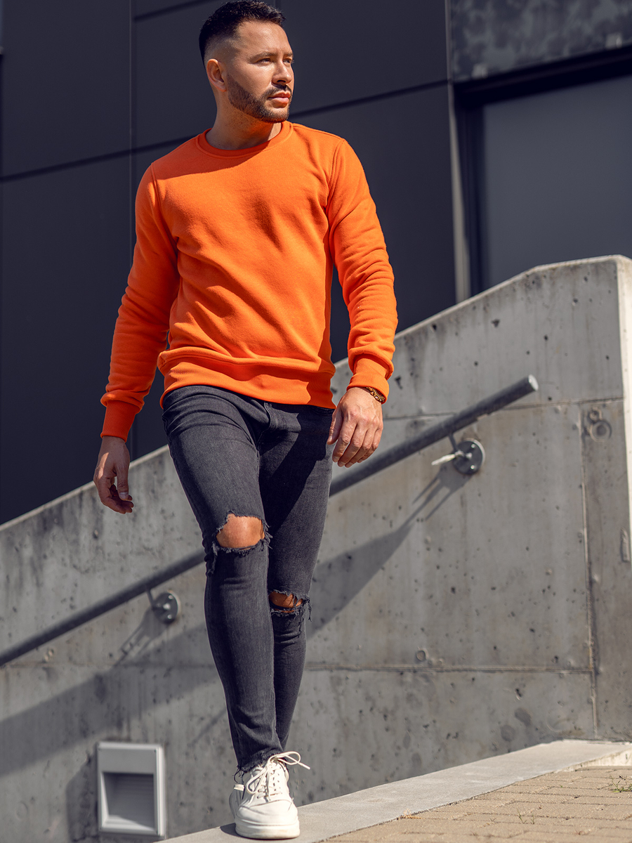 Sudadera sale naranja hombre