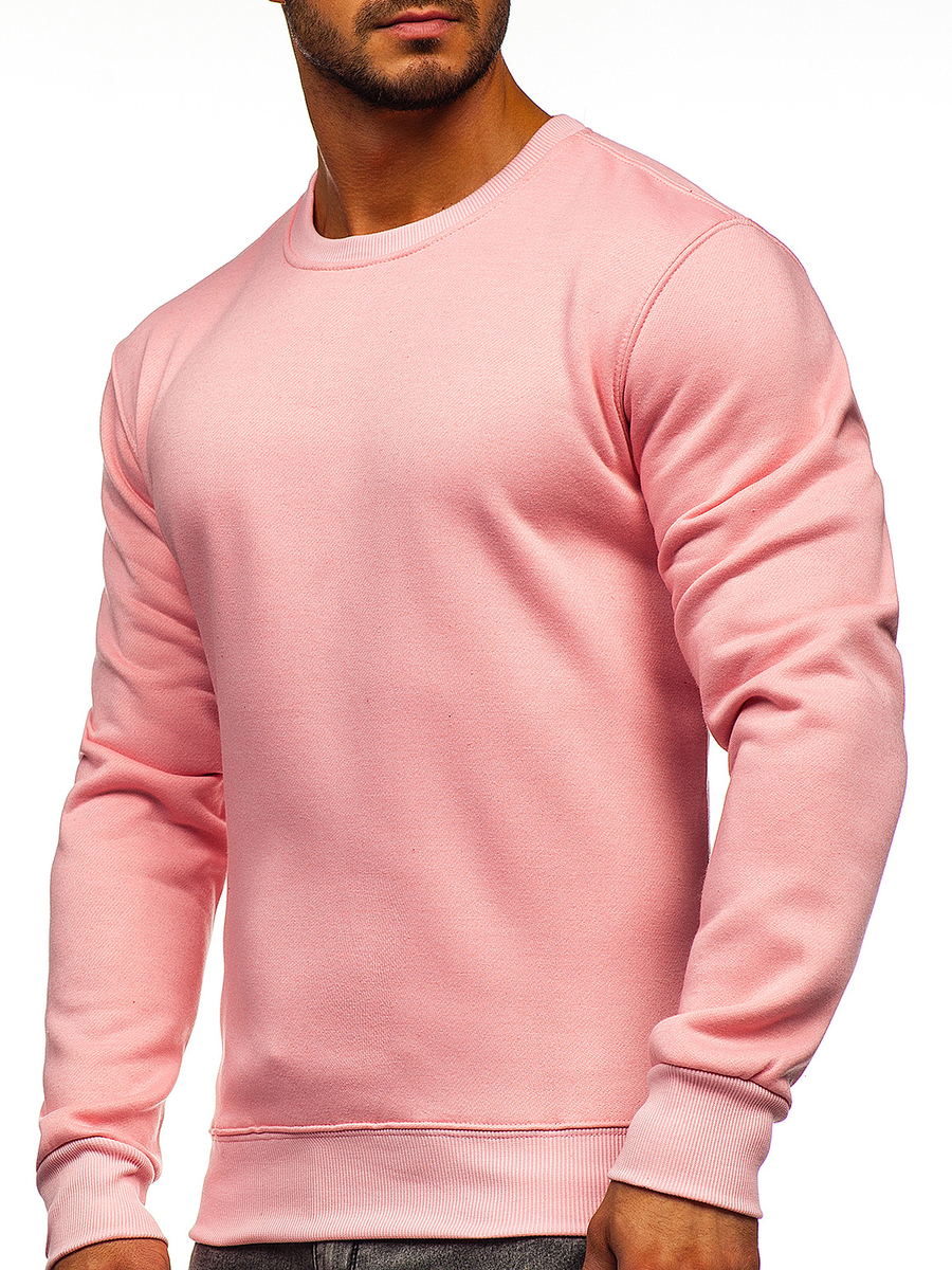 Sudadera rosa sin capucha cheap