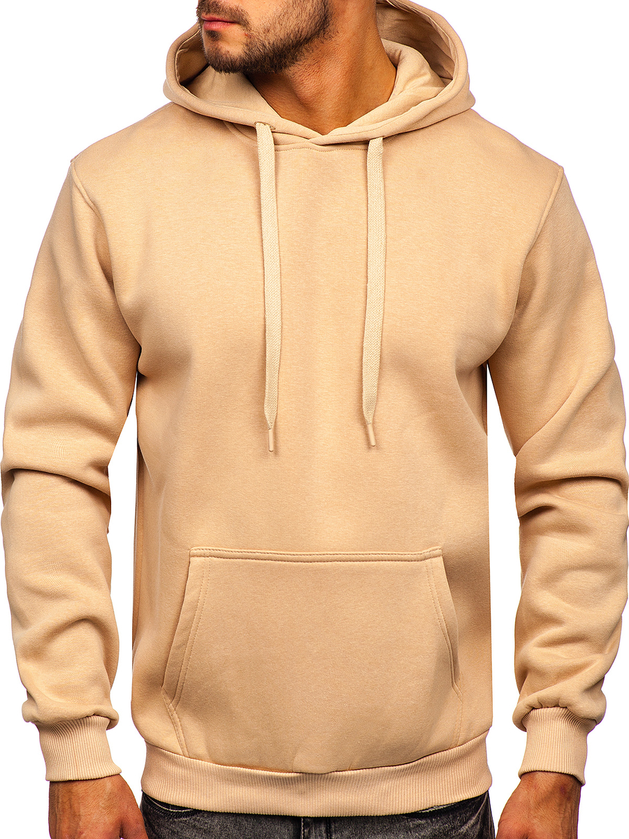 Simplificar Cha En segundo lugar Sudadera tipo canguro con capucha para hombre color beige Bolf B1004 BEIGE