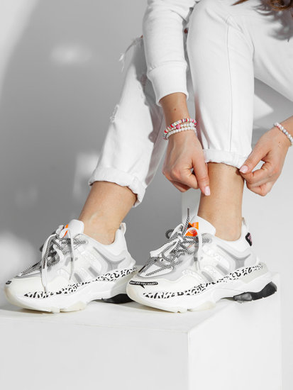 Calzado deportivo tipo sneakers para mujer blanco Bolf BX1826