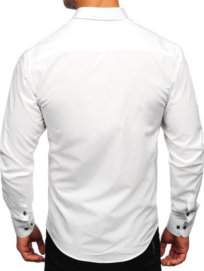 Camisa con manga larga para hombre color blanco Bolf 20720