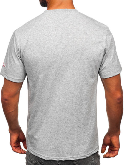 Camiseta algodón de manga corta para hombre gris Bolf 14731