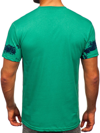 Camiseta algodón de manga corta para hombre verde Bolf 14723
