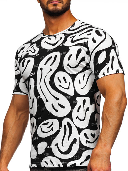 Camiseta de maga corta con impresión para hombre blanco Bolf 14943