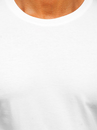 Camiseta de manga larga lisa para hombre blanca Bolf 1209