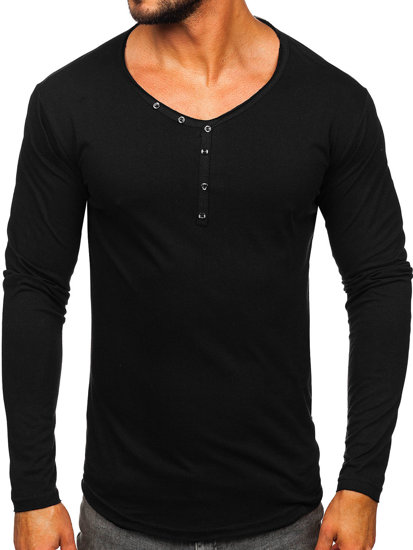 Camiseta de manga larga para hombre negro Bolf 5059A