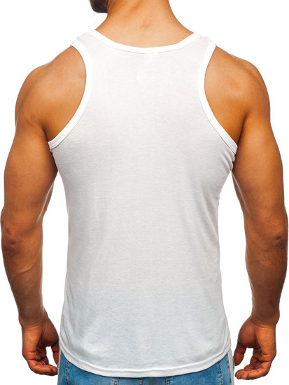 Camiseta de tirantes sin impresión blanco Bolf NB001