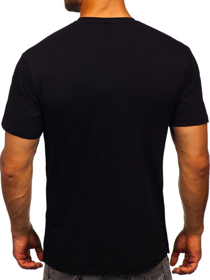 Camiseta estampada para hombre color negro Bolf 2186