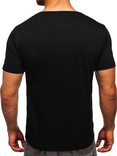 Camiseta estampada para hombre color negro Denley KS2631