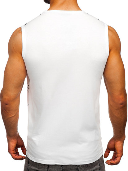 Camiseta estampada sin mangas color blanco Bolf 14813